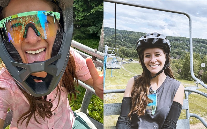 Image of Jenson Ambassador Samantha P on chair lift